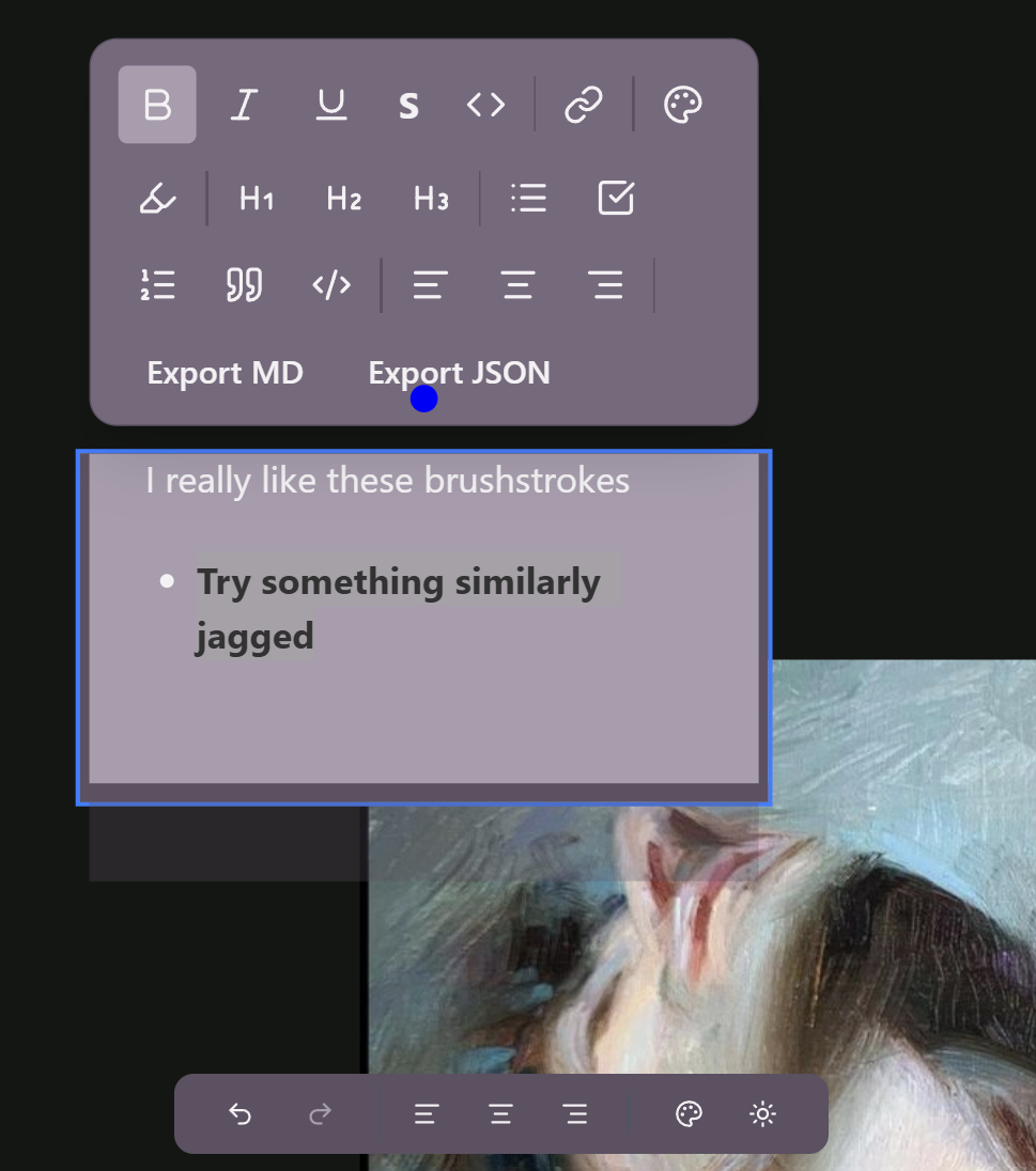What the text editor looks like